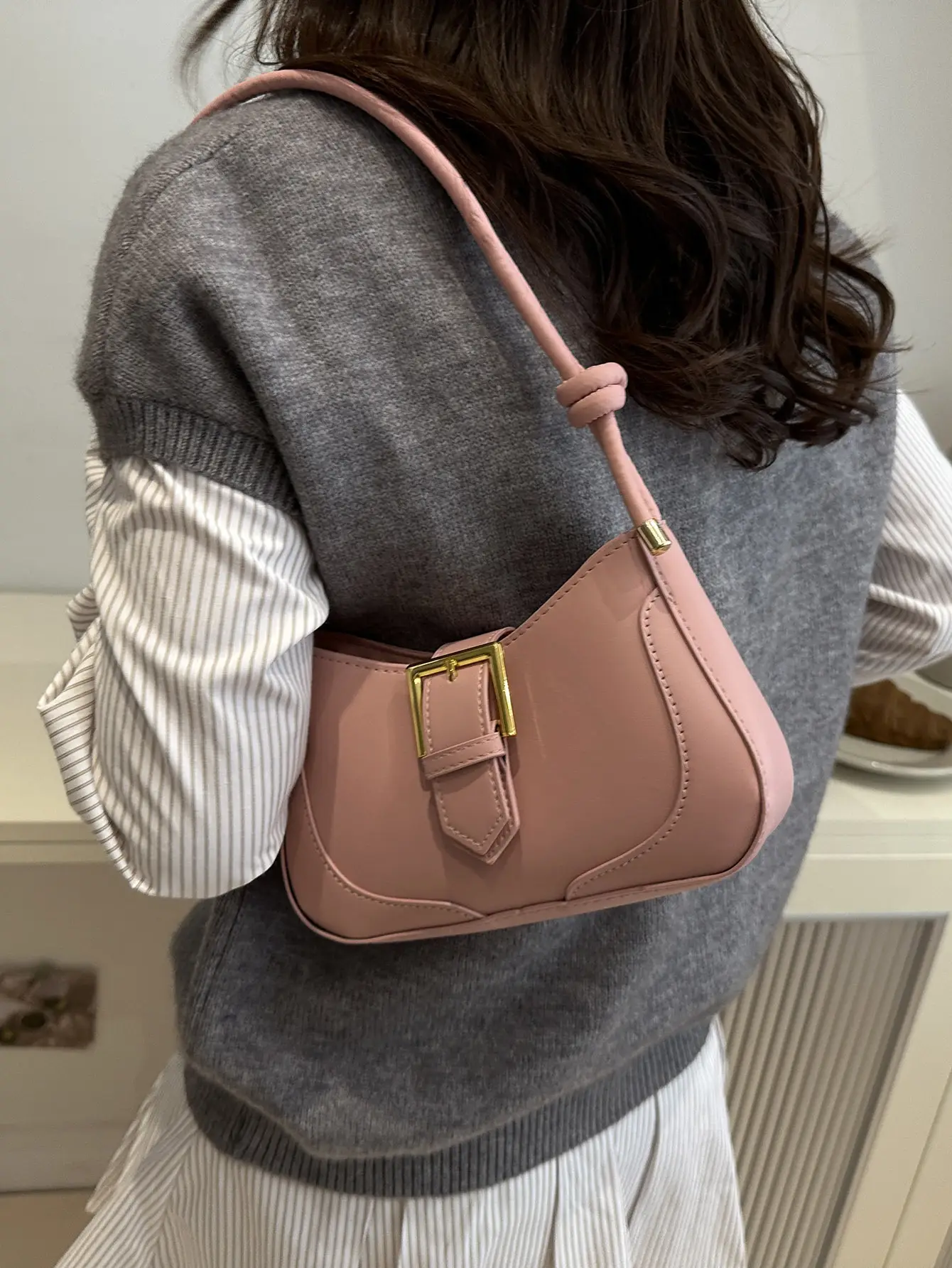 Vintage Brown Shoulder Crossbody Bag for Women