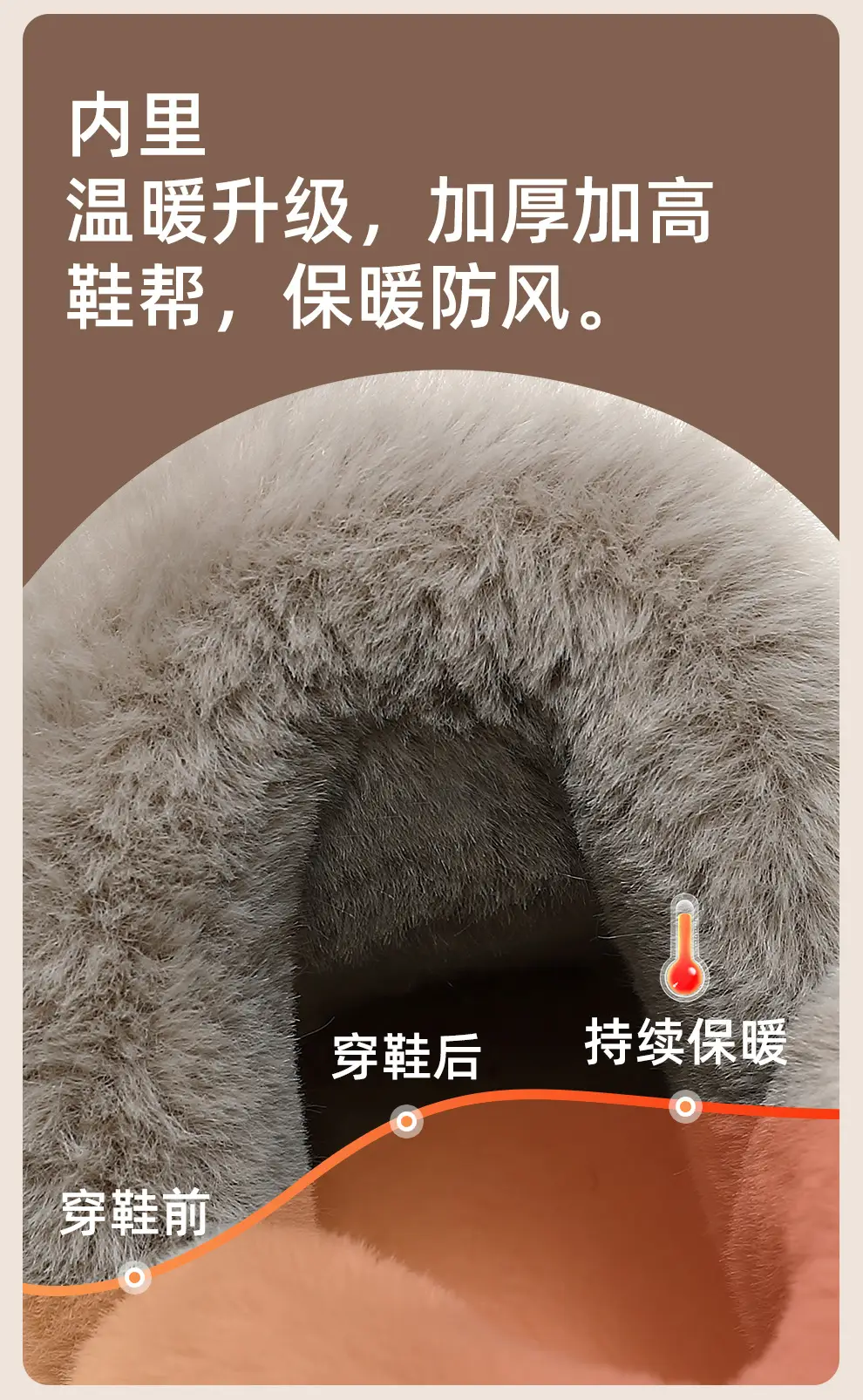 Pu Cotton Shoes Men's Winter Home Indoor Non-Slip Thick Sole Fleece-Lined Warm Poop Feeling Waterproof Cotton Slippers Women's Wholesale Winter — feature 8