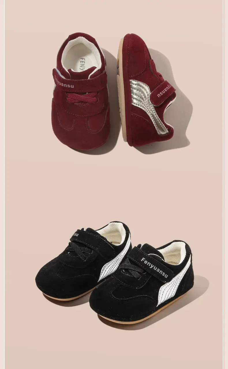 Maroon Soft-Soled Baby Shoes for 0-12 Months — feature 24