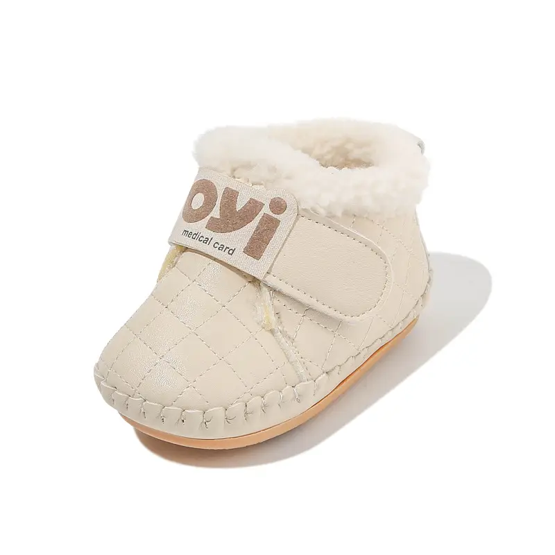 Autumn and Winter Baby Boy Toddler Shoes, Winter Cotton Shoes for 6-12 Months Old Infants, Baby Shoes for Girls, Soft Sole, Infant Shoes with Fleece Lining, Non-Slip - Image 8