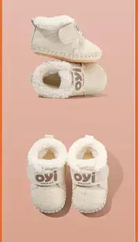 Autumn and Winter Baby Boy Toddler Shoes, Winter Cotton Shoes for 6-12 Months Old Infants, Baby Shoes for Girls, Soft Sole, Infant Shoes with Fleece Lining, Non-Slip — feature 24