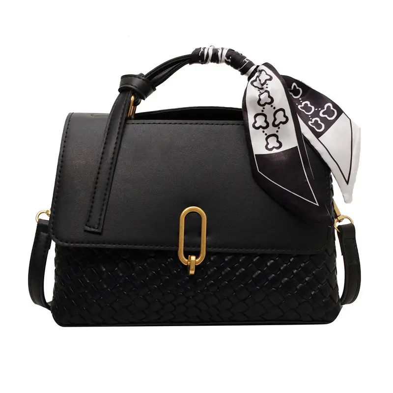 Women's Brown Croc Textured Shoulder Messenger Bag - Image 9