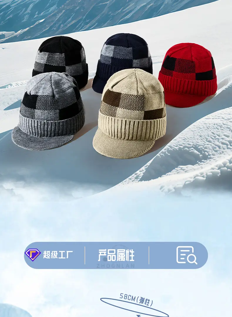 Winter Knitted Baseball Cap with Fleece Lined Scarf Set — feature 25