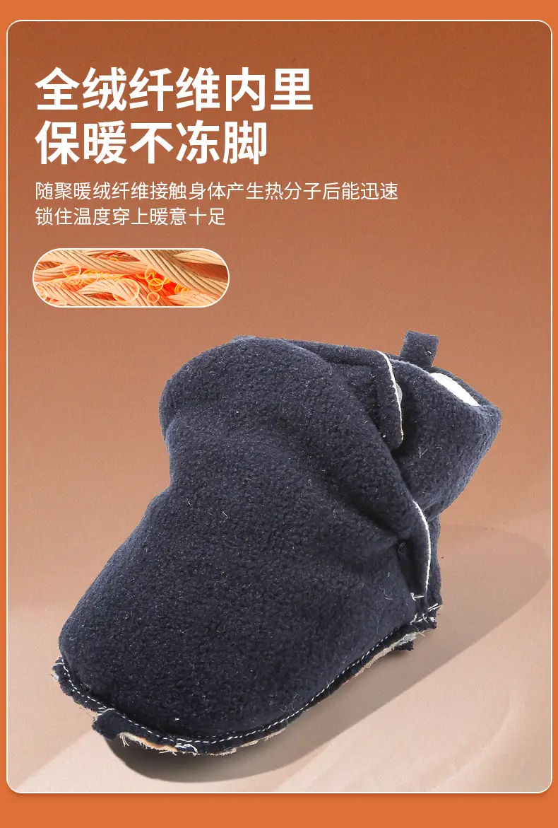 Fentyansu Newborn Baby Shoes 0-18 Months Fleece Lined — feature 18