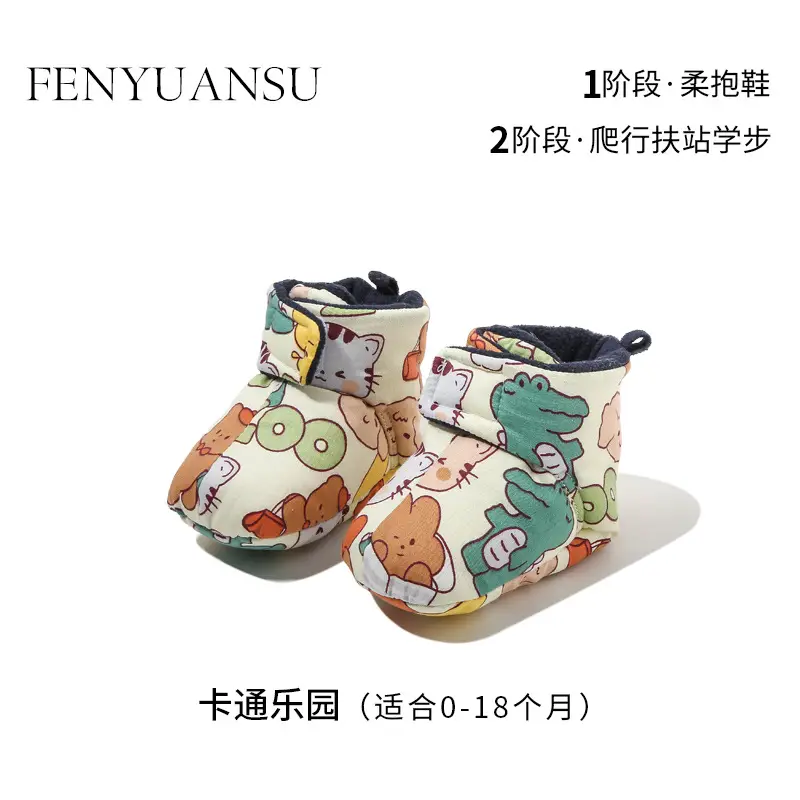 Fentyansu Newborn Baby Shoes 0-18 Months Fleece Lined