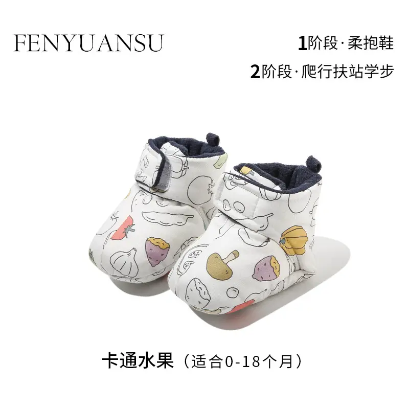 Fentyansu Newborn Baby Shoes 0-18 Months Fleece Lined