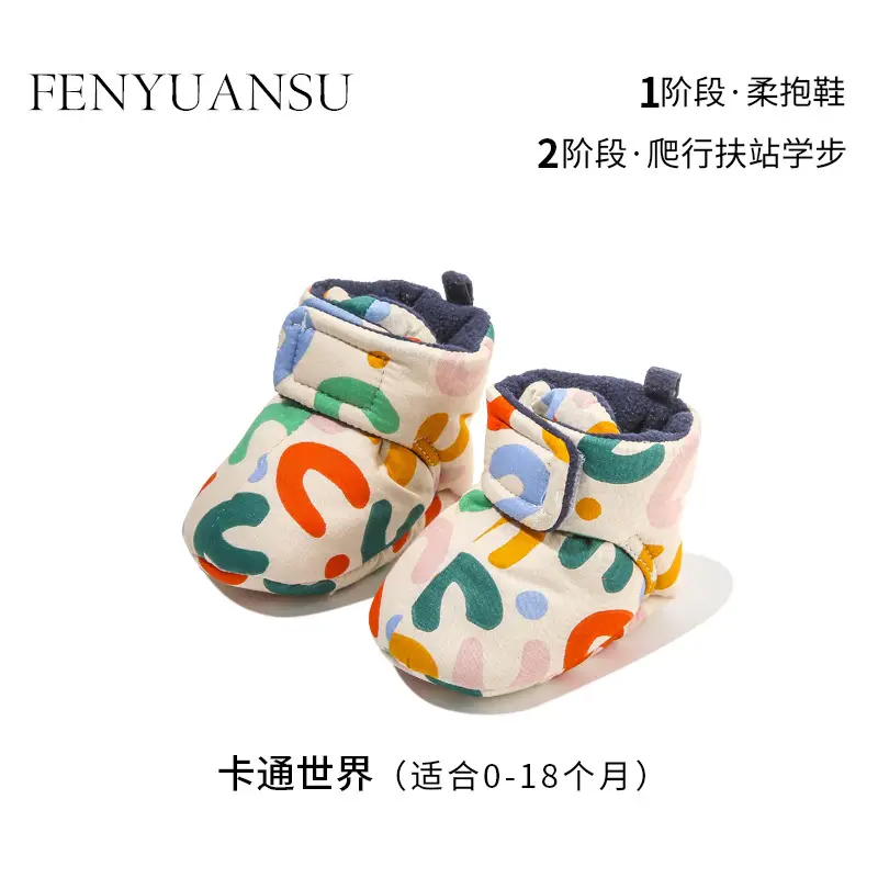 Fentyansu Newborn Baby Shoes 0-18 Months Fleece Lined