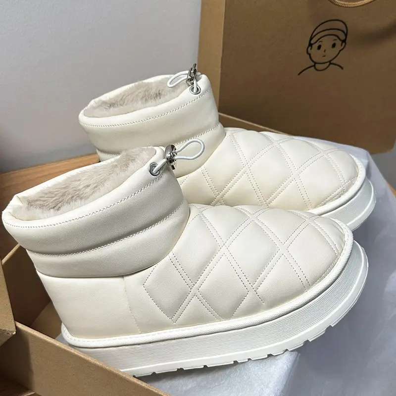 Winter Snow Boots Wholesale Household Indoor Plush Cotton Slippers for Female Couples Warm Slippers for Men Non-Slip Home - Image 4