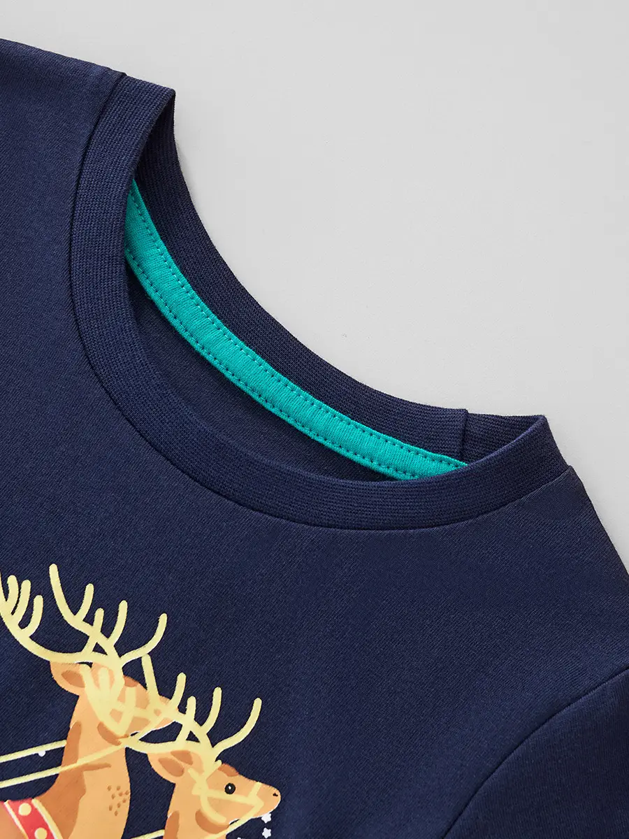 2024 Boys Cotton Christmas T-Shirt Long Sleeve - Image 3