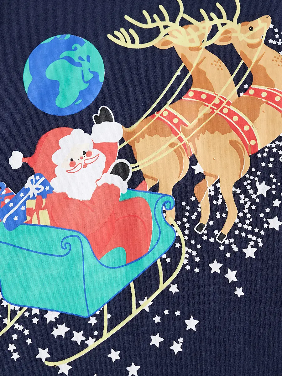 2024 Boys Cotton Christmas T-Shirt Long Sleeve - Image 4