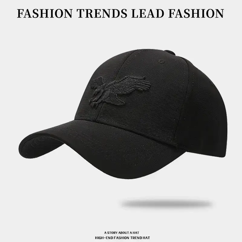 Black Gold Three-Dimensional Eagle Cap for Men - Image 8