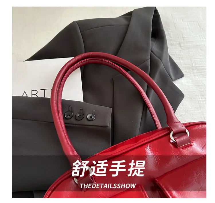 White Korean Double Pocket Shoulder Bag for Women — feature 4