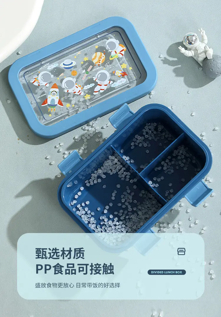 Cross-border Portable Children's Lunch Lunch Box Microwave Oven Student Office Worker Double-layer Lunch Box Compressed with Soup Bowl Lunch Box — feature 4