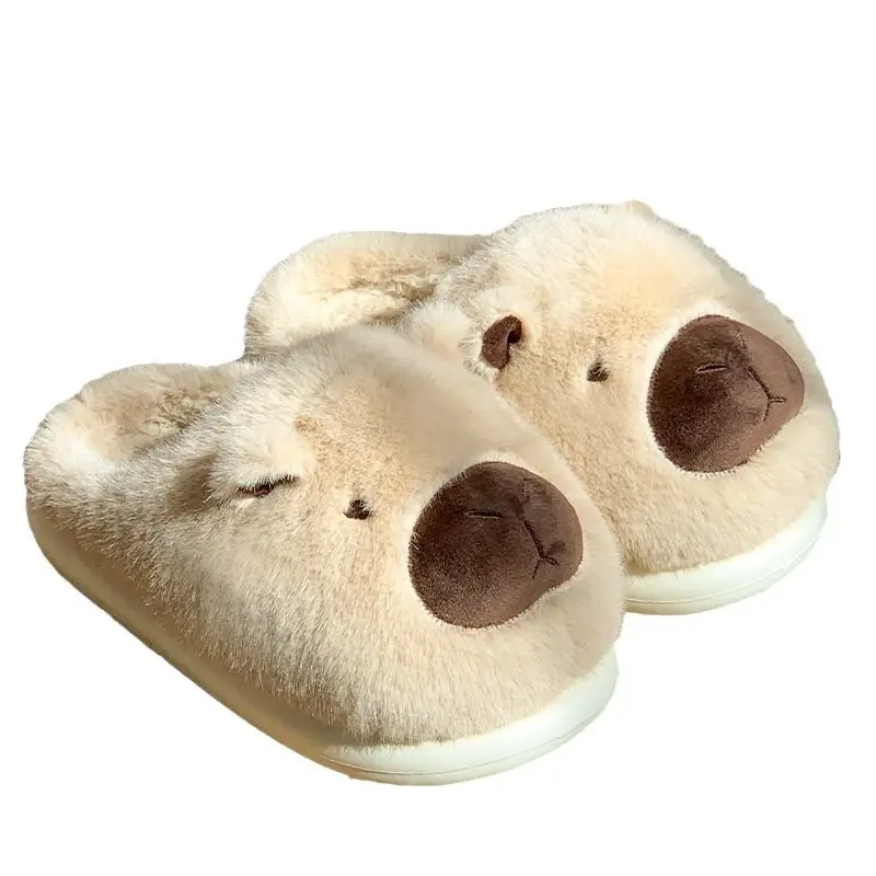 Winter New Women's Cute Cartoon Slippers Fleece Warm - Image 7
