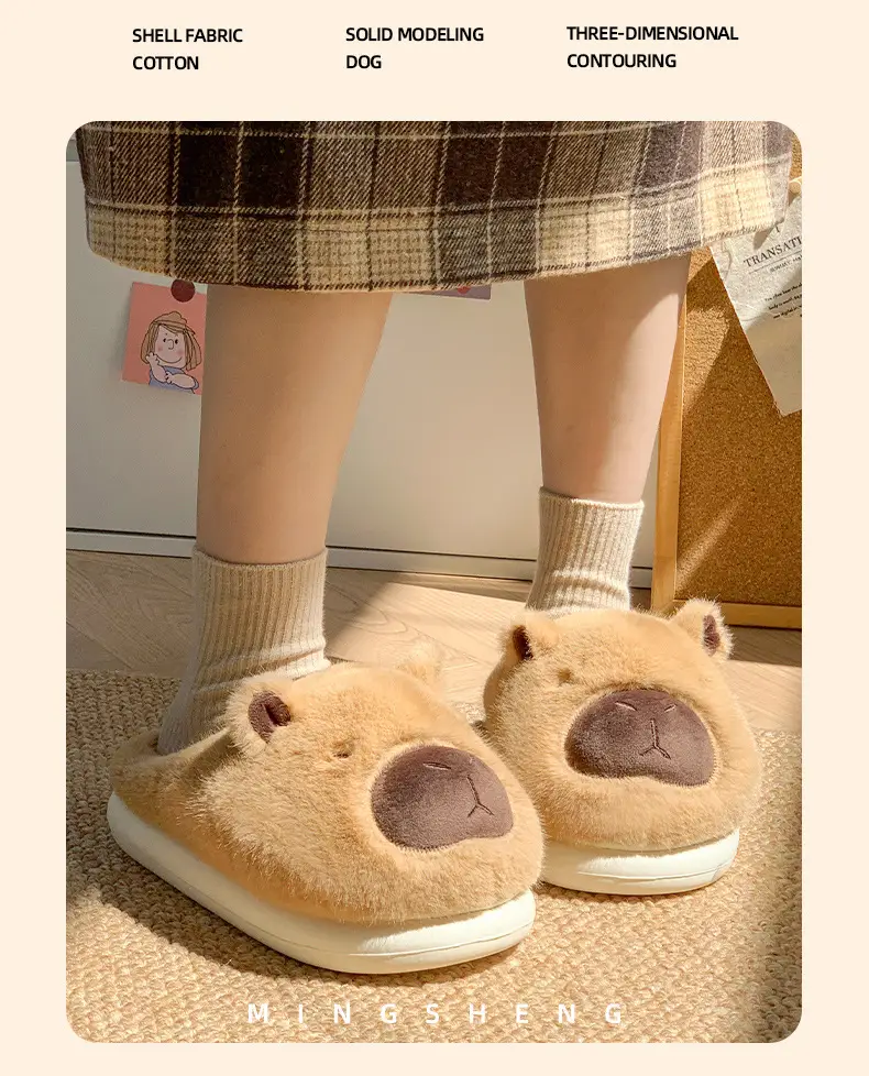 Winter New Women's Cute Cartoon Slippers Fleece Warm — feature 8