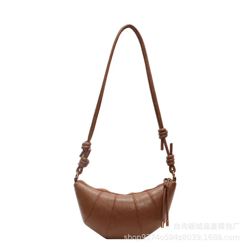 Brown Leather Niche Shoulder Messenger Bag
