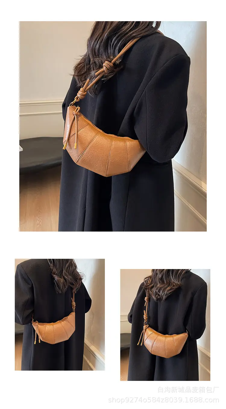 Brown Leather Niche Shoulder Messenger Bag — feature 11