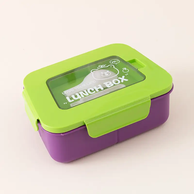 Creative Children's Car Student Lunch Box Office Worker Separated Lunch Box Microwaveable Lunch Box with Cutlery