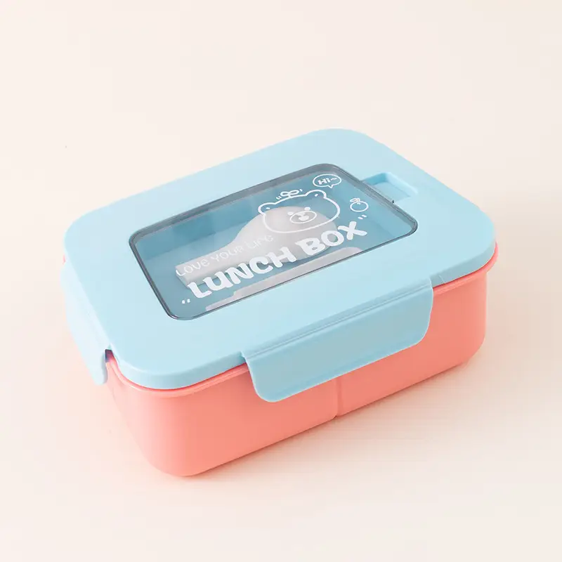 Creative Children's Car Student Lunch Box Office Worker Separated Lunch Box Microwaveable Lunch Box with Cutlery