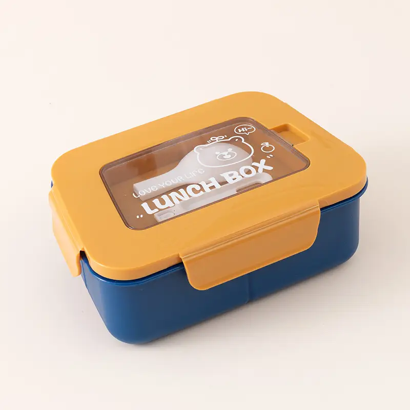 Creative Children's Car Student Lunch Box Office Worker Separated Lunch Box Microwaveable Lunch Box with Cutlery