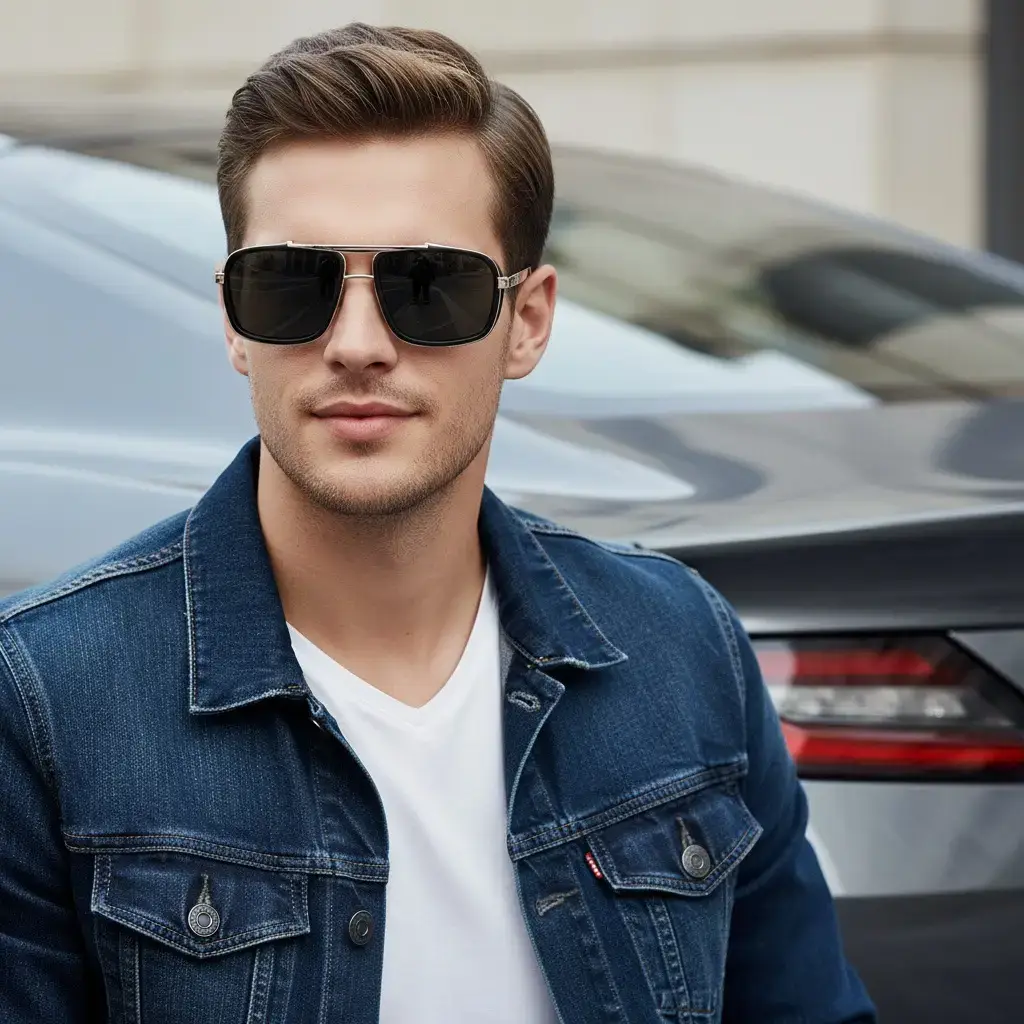 Punk Metal Sunglasses Black Double Bridge — feature 2
