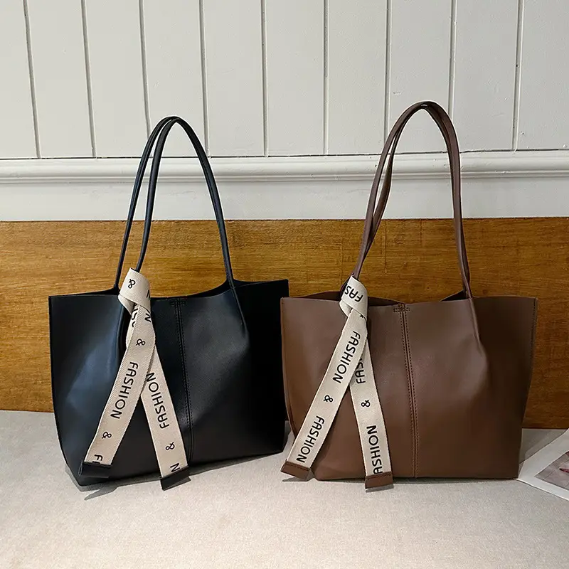 Vintage Brown Tote Bag Large Capacity 2024 - Image 3