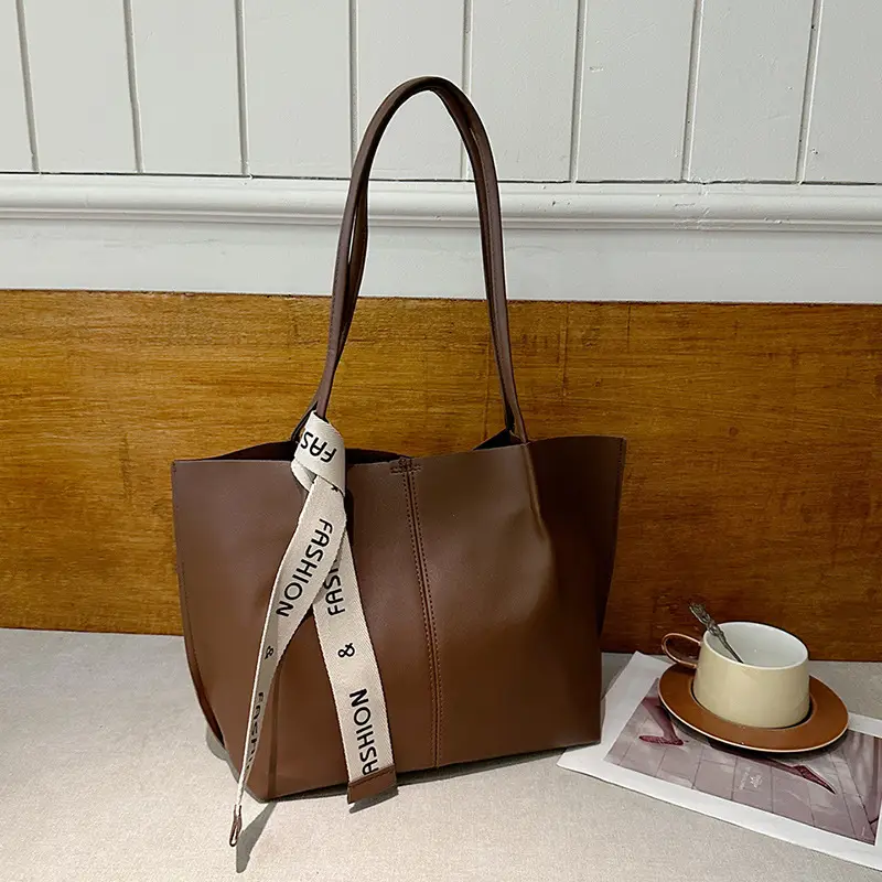 Vintage Brown Tote Bag Large Capacity 2024 - Image 4