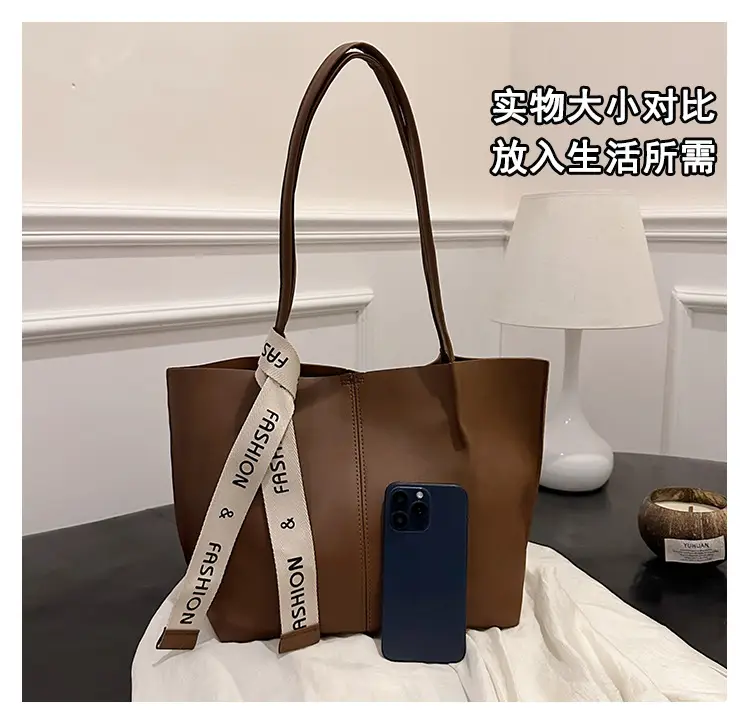 Vintage Brown Tote Bag Large Capacity 2024 — feature 5