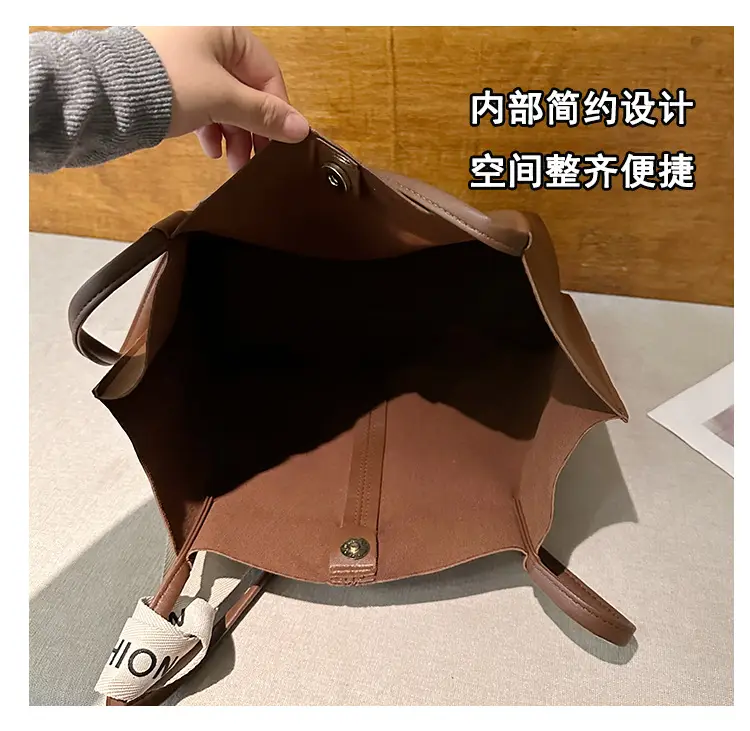 Vintage Brown Tote Bag Large Capacity 2024 — feature 8