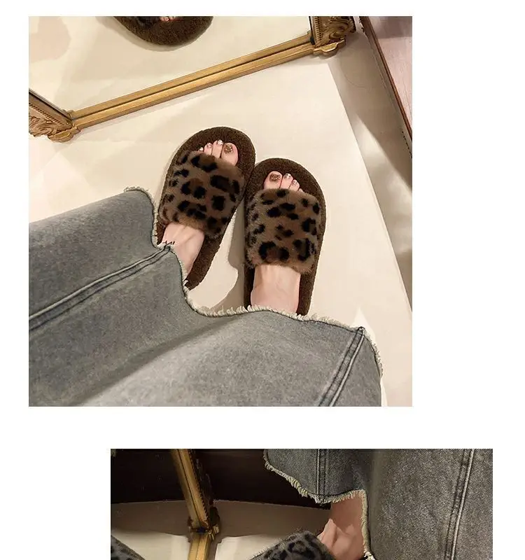 Thick-soles Mao Mao slippers women's outer wear 2024 autumn and winter new lamb fluffy online popular household cotton slippers — feature 10