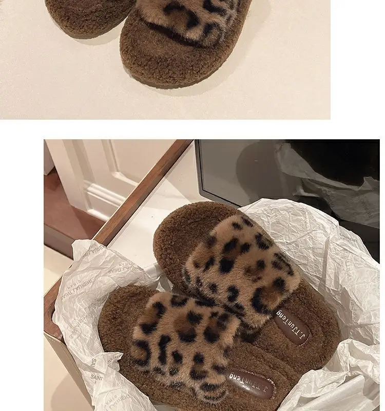 Thick-soles Mao Mao slippers women's outer wear 2024 autumn and winter new lamb fluffy online popular household cotton slippers — feature 23
