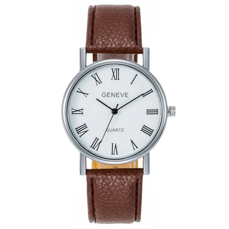 Geneve Quartz Men's Black Roman Dial Watch - Image 7