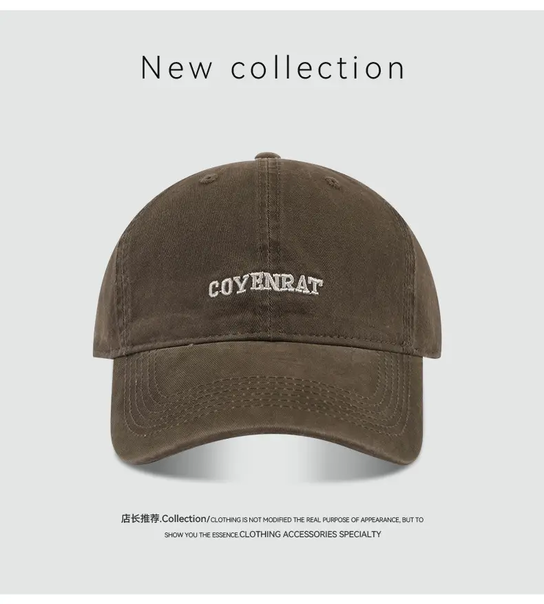 Black Korean Style Baseball Cap with Letter Embroidery — feature 15