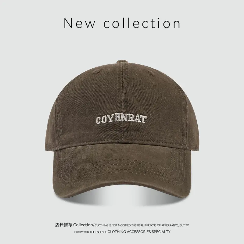 Black Korean Style Baseball Cap with Letter Embroidery - Image 3