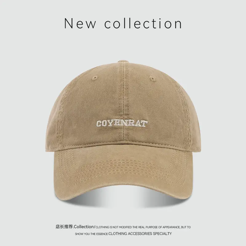 Black Korean Style Baseball Cap with Letter Embroidery - Image 5