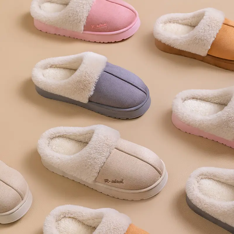 Women's Warm Fleece Lined Slippers Autumn Winter - Image 7