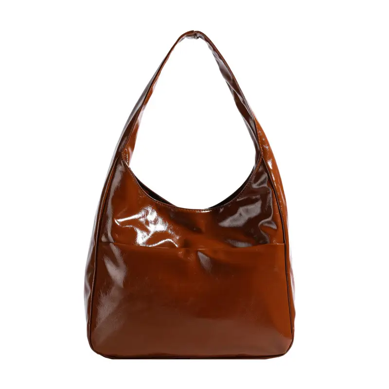 Silver Textured Large Capacity Shoulder Bag for Women