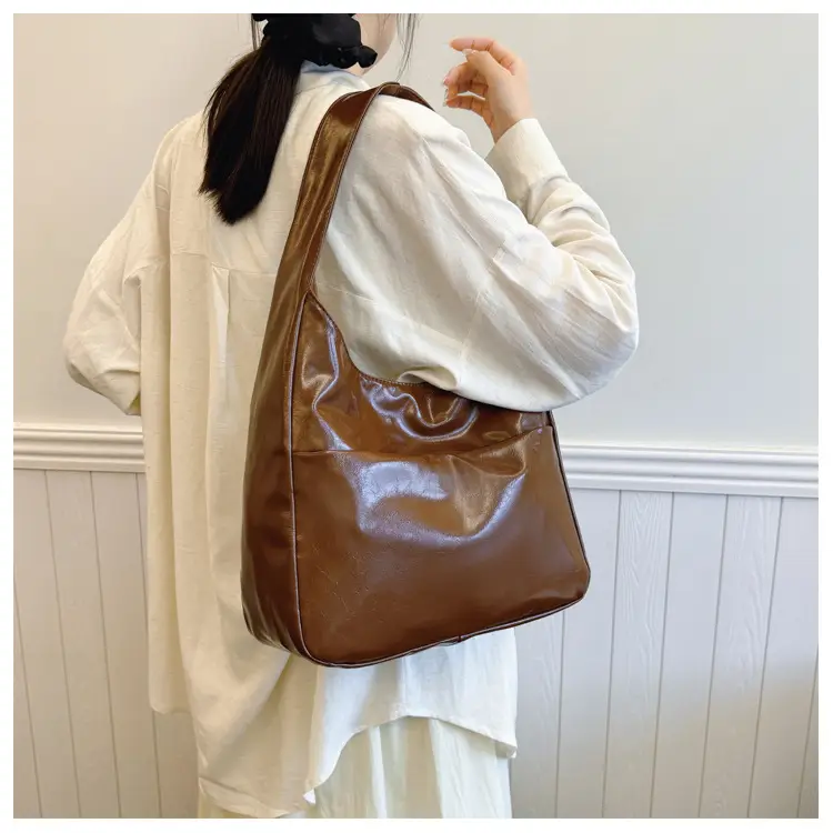 Silver Textured Large Capacity Shoulder Bag for Women — feature 20