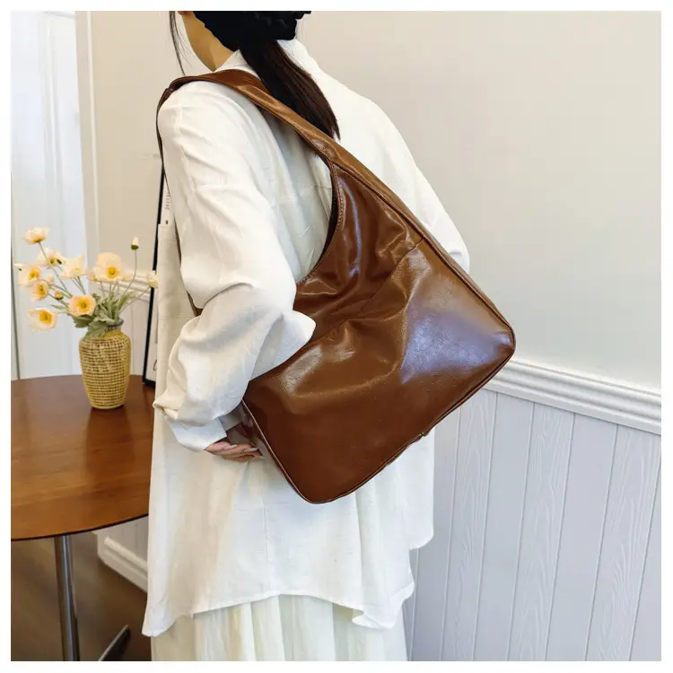 Silver Textured Large Capacity Shoulder Bag for Women — feature 22