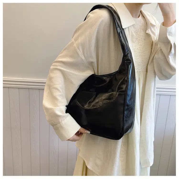Silver Textured Large Capacity Shoulder Bag for Women — feature 23