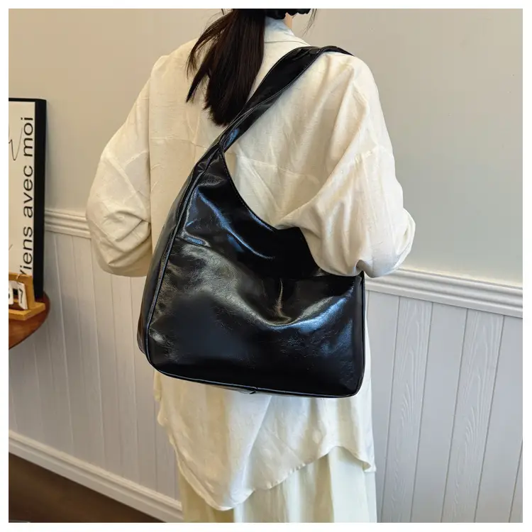 Silver Textured Large Capacity Shoulder Bag for Women — feature 24