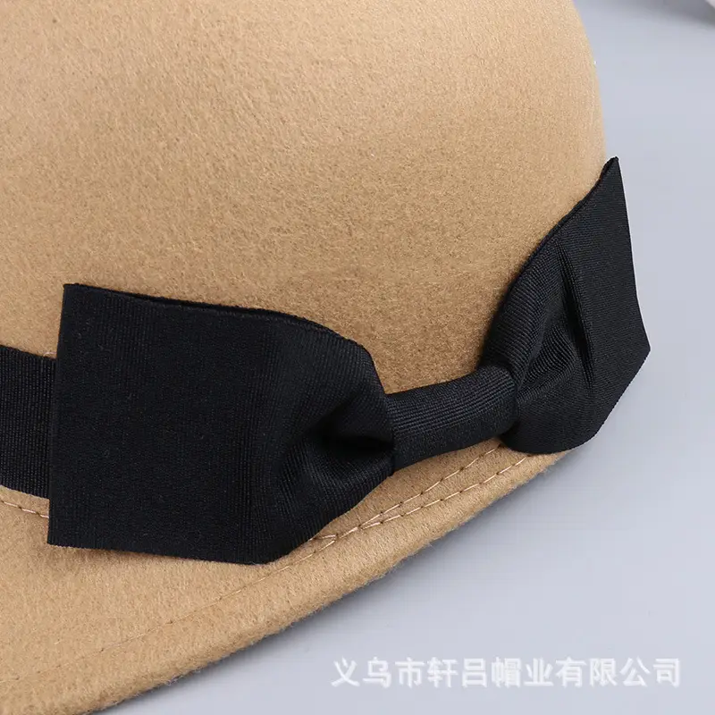 Vintage Woolen Bow Cap Women Autumn Winter Japanese Equestrian Hat - Image 7