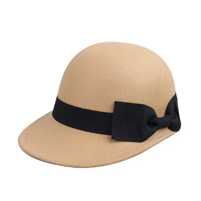 Vintage Woolen Bow Cap Women Autumn Winter Japanese Equestrian Hat - Image 9