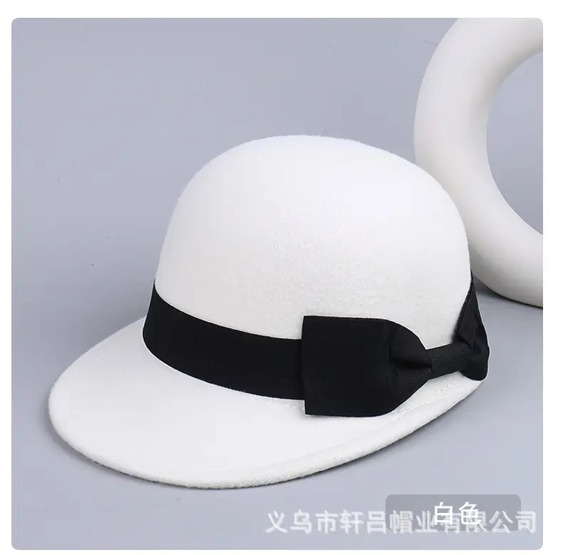 Vintage Woolen Bow Cap Women Autumn Winter Japanese Equestrian Hat — feature 11