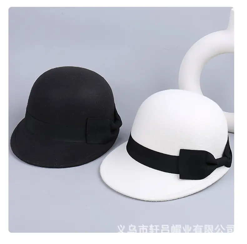 Vintage Woolen Bow Cap Women Autumn Winter Japanese Equestrian Hat — feature 8