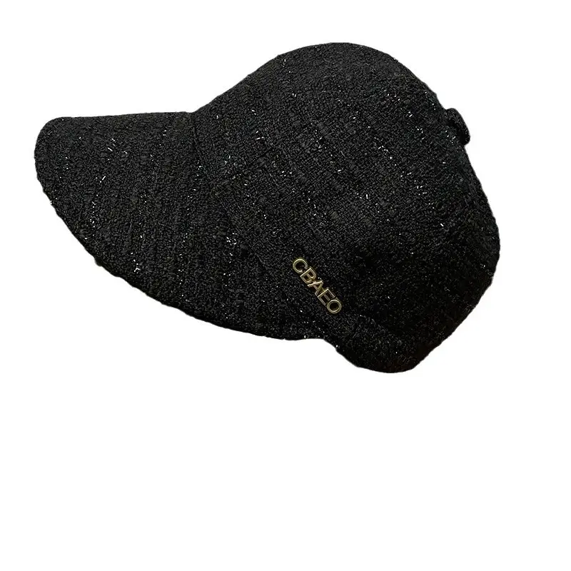 Women's Black Fisherman Hat with Button Closure - Image 8