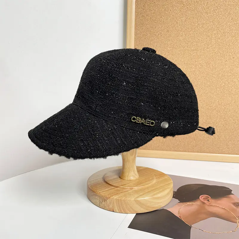 Women's Black Fisherman Hat with Button Closure — feature 14