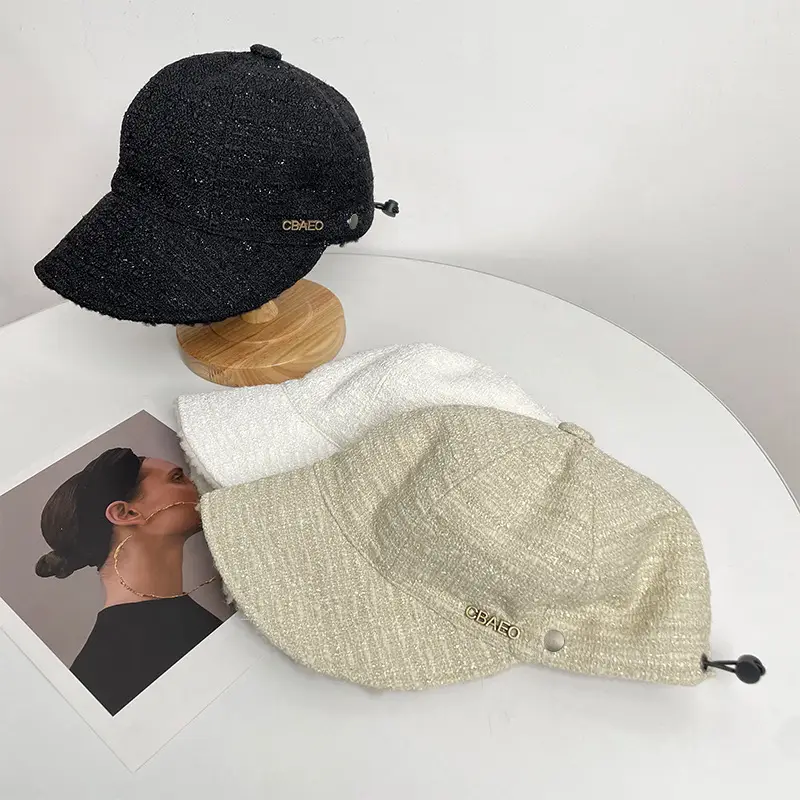 Women's Black Fisherman Hat with Button Closure — feature 4