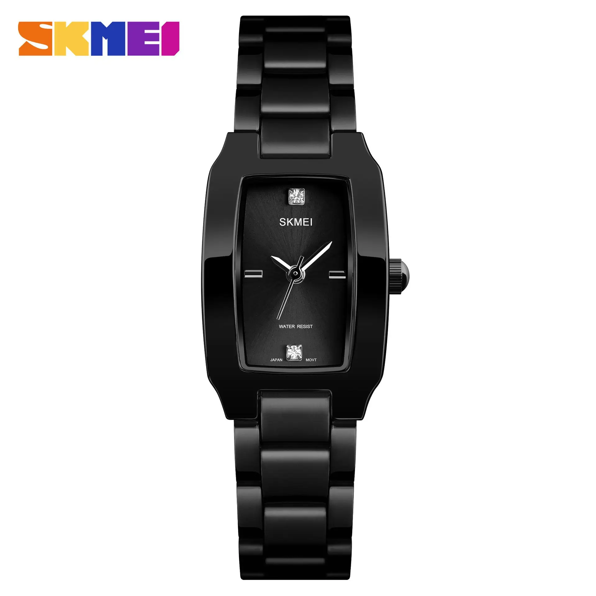 Skmei Light Gold Rectangular Quartz Watch for Women