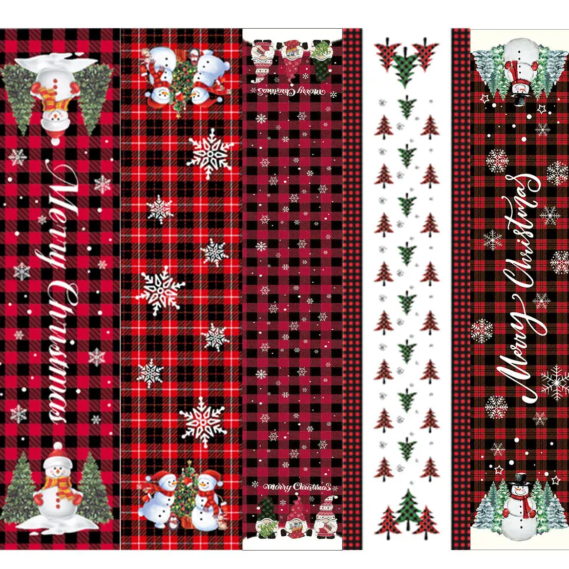 Christmas Table Runner Runner Plaid Anti-Fouling — feature 2